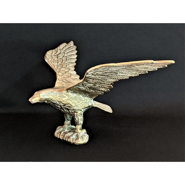 Large Flying Brass Eagle Figurine Chairish