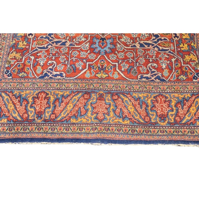 Antique Tehran Rug 4'7'' x 6'10'' For Sale - Image 10 of 12