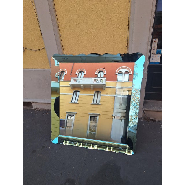 Wall Mirror in Sage Green Glass by Pietro Chiesa for Fontana Arte, 1940s For Sale - Image 12 of 12