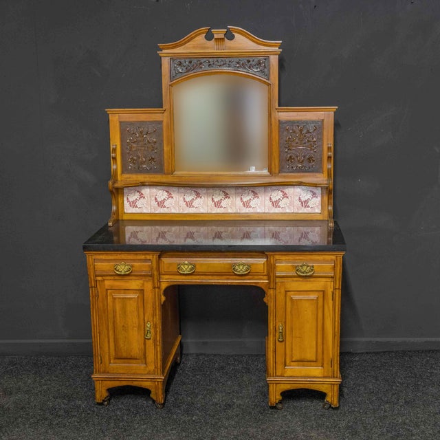 Edwardian Washstand in Granite, 1890s For Sale - Image 11 of 12