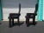 Black 1980s Vintage Sculptural Post Modern Dining Chairs -Set of 6 For Sale - Image 8 of 10