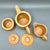 Vintage Nerina Louveira Brazil Terracotta Demitasse Set: Coffee Pot, 6 Cups Saucers, Creamer, Sugar - 17 pcs For Sale In New York - Image 6 of 10