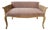 Hollywood Regency Louis XV Style Washed Caned Loveseat Serpentine Frame For Sale