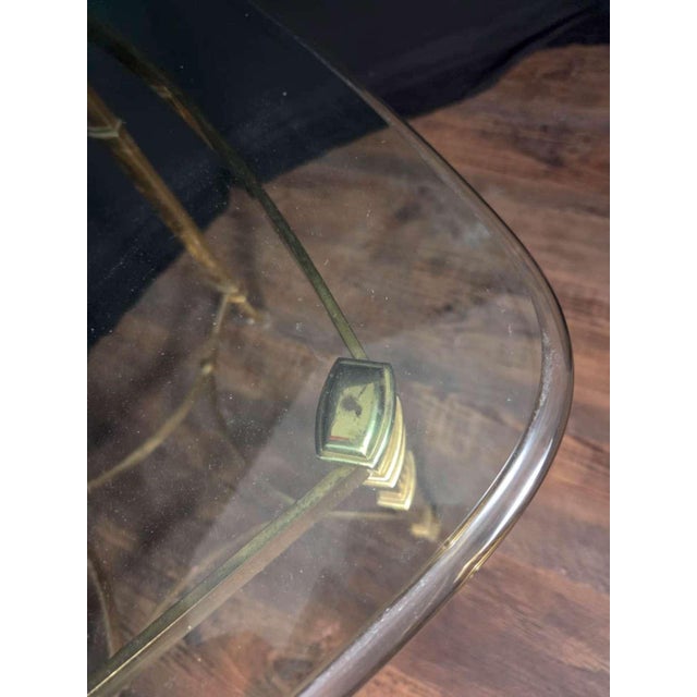 1960s Hollywood Regency or Late MCM Italian Brass and Glass Table For Sale - Image 11 of 12