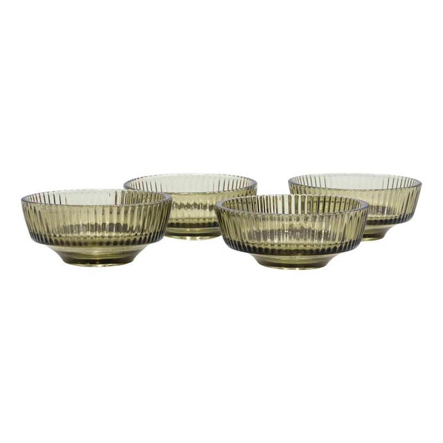1970s Vintage Italian Green Glass Serving Bowls, 1970s, Set of 4 For Sale - Image 5 of 5