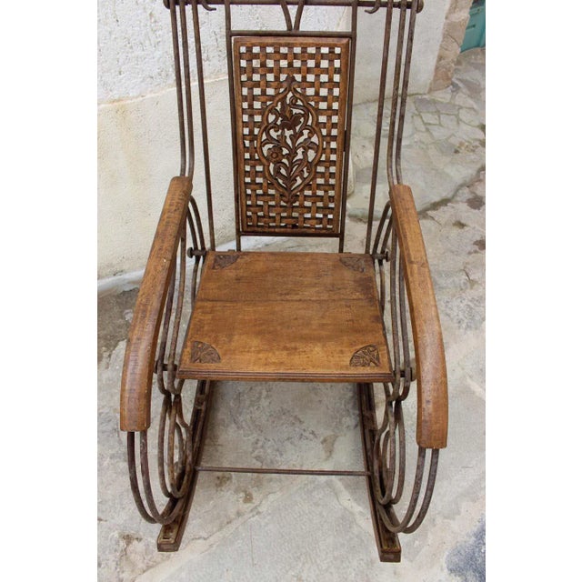 Italian Antique Rocking Chair For Sale - Image 4 of 7
