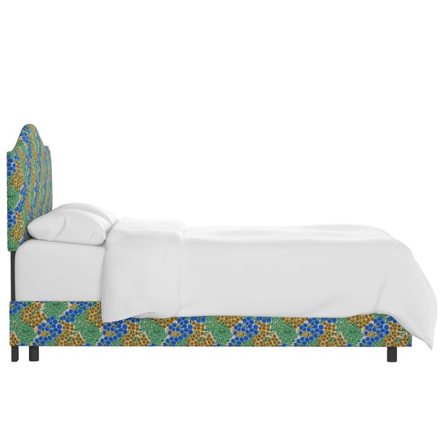 Spritely Home Kenmore Bed in Blue Citrine Loiret, Twin For Sale - Image 4 of 6