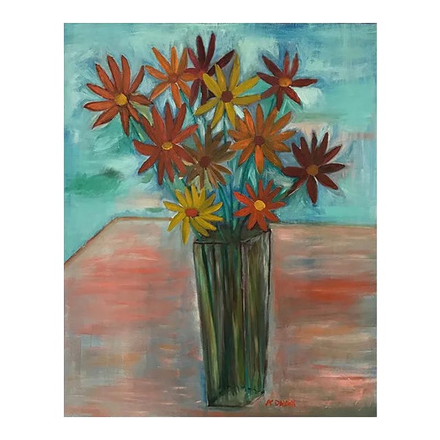 Abraham Dayan, Les Marguerites, 1997, Oil on Canvas For Sale