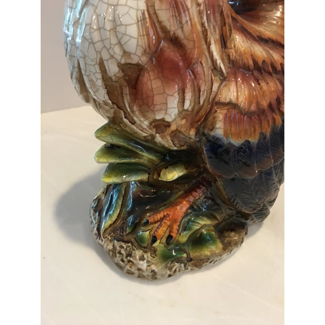 Italian Vintage Italian Hand Painted Rooster - 16” For Sale - Image 3 of 8