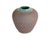 A signed studio pottery vase by the American ceramicist Barry Vantiger. This rounded vase features a turquoise rim and a...
