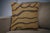 Mustard Brown Tribal Stripe Kilim Pillow – 16x16 Vintage Handwoven For Sale In New York - Image 6 of 6