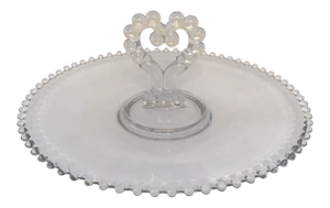 1930s Vintage Imperial Glass Co. Candlewick Round Sandwich Tray