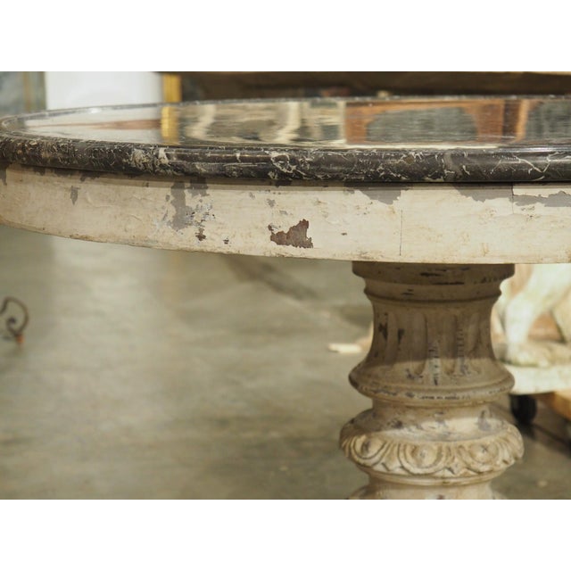 Early 19th Century Painted French Gueridon Center Table With Saint-Anne Marble For Sale - Image 16 of 18