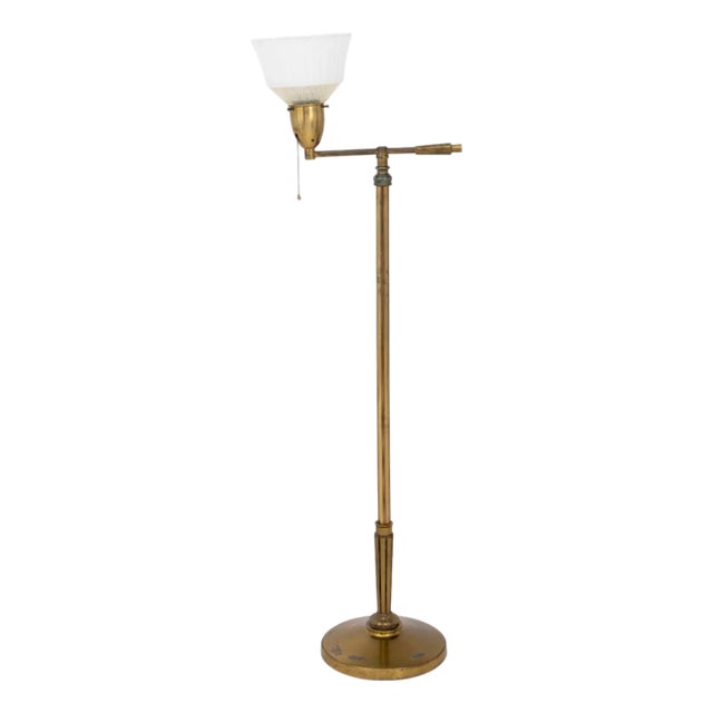 Modern Brass Articulated Floor Lamp For Sale