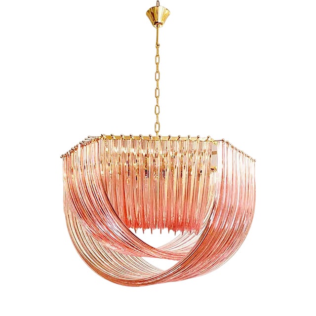 Exagonal Bundled Triedro Murano Glass Chandelier by Simoeng For Sale