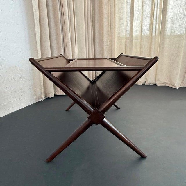 1950s 1950s T. H. Robsjohn-Gibbings Mid-Century Modern Magazine Rack Side Table, Widdicomb For Sale - Image 5 of 12