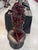 Red Vintage Red Wood Chinese Dragon Warrior Statue Guan Large 12x12x29 For Sale - Image 8 of 8