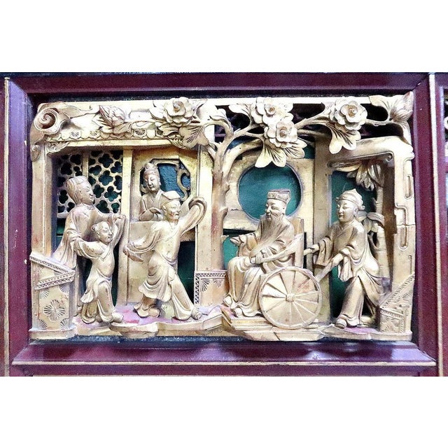Large Asian Lacquered Wood Panel For Sale - Image 9 of 18