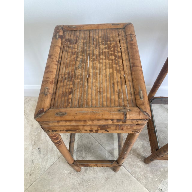 Tortoise Bamboo 19th Century Small Side Table - A Pair For Sale - Image 12 of 13