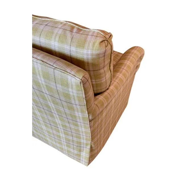 Designer Upholstered Green Club Chair For Sale In Tampa - Image 6 of 12