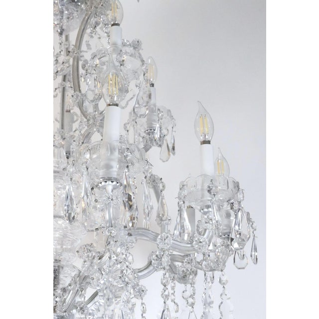 Late 20th Century Late 20th Century 15 Light Marie Therese Crystal Chandelier For Sale - Image 5 of 14