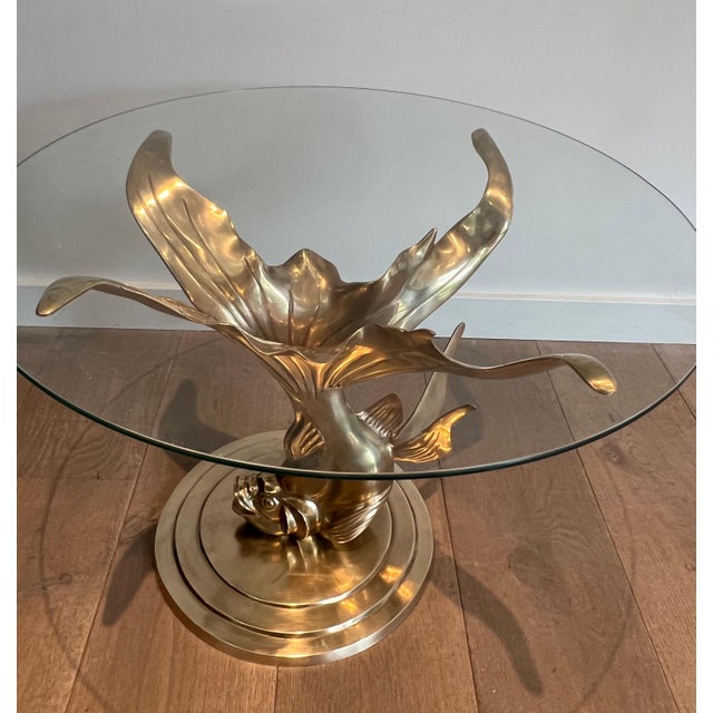 Brass Coffee Table Representing a Fish For Sale - Image 11 of 12