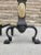 Vintage Colonial Style Brass & Cast Iron Andirons-A Pair For Sale In New York - Image 6 of 12