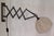 Vintage Extendable and Adjustable Wall Lamp with Black Beechwood Frame and Beige Wool Shade, 1970s For Sale - Image 6 of 7