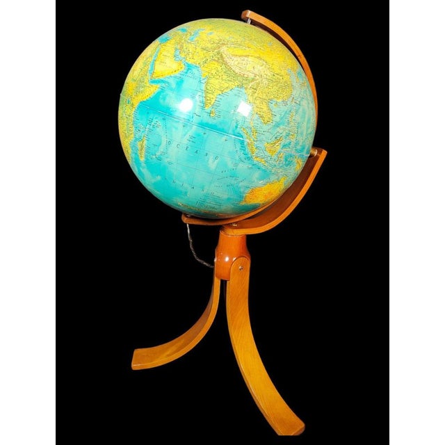Vintage Globe in Wood & Plastic For Sale - Image 10 of 15