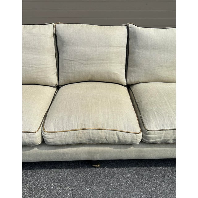 2000 - 2009 George Smith Short Scroll Arm Sofa For Sale - Image 5 of 8