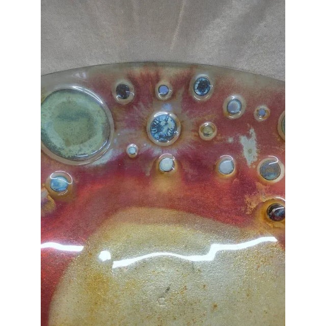 Mid 20th Century Vintage 1970s Op Art Dichroic Glass Centerpiece Bowl — Color Explosion Design For Sale - Image 5 of 10