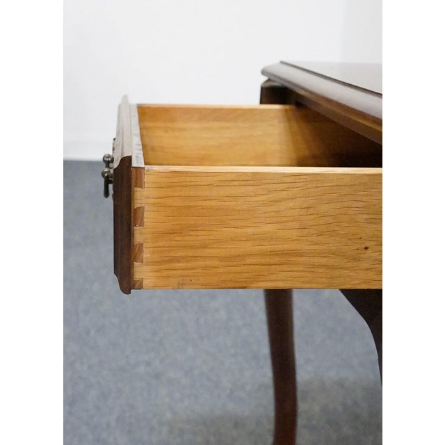 Cresent Furniture Solid Cherry Traditional Style 36" Pembroke Drop Leaf Accent End Table 1338 For Sale - Image 10 of 16