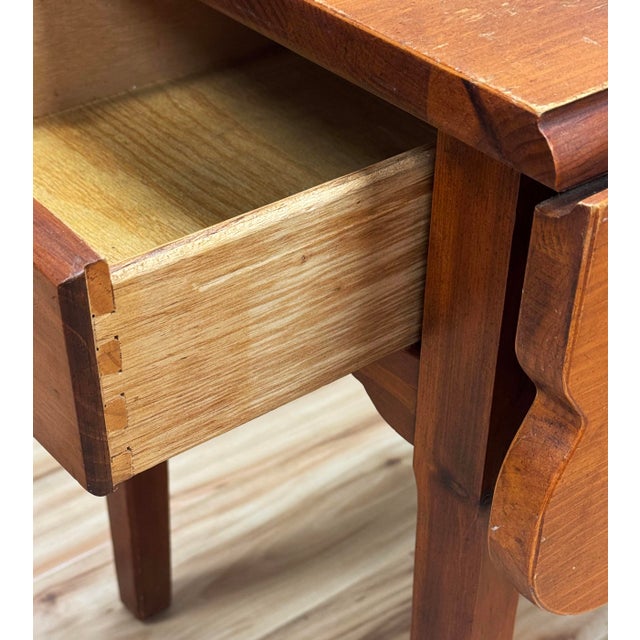Vintage Broyhill Pine Drop Leaf Side Table For Sale - Image 14 of 16