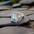 Natural Aquamarine Diamond Ring 6.25 Platinum 5.3 TCW Certified For Sale - Image 12 of 13