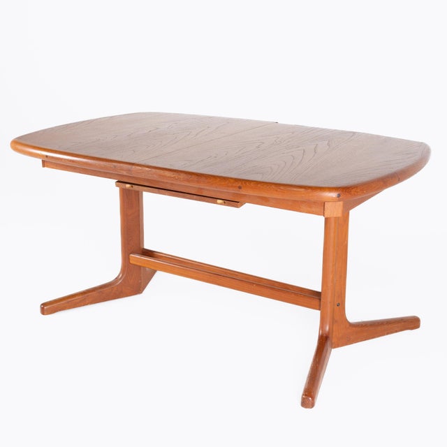Mid-Century Modern Dyrlund Style Mid Century Teak Hidden Leaf Dining Table For Sale - Image 3 of 13