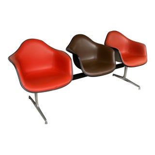 1960s Tandem Three Shell Bench by Charles and Ray Eames for Herman Miller For Sale
