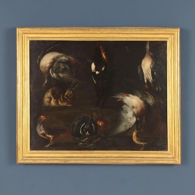 Attributable to Sinibaldo Scorza, Animals in Dark Background, Oil on Canvas For Sale - Image 12 of 12