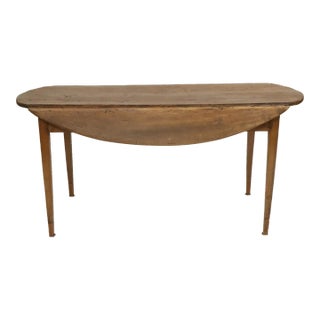 French Provincial Beechwood Drop Leaf Dining Table For Sale