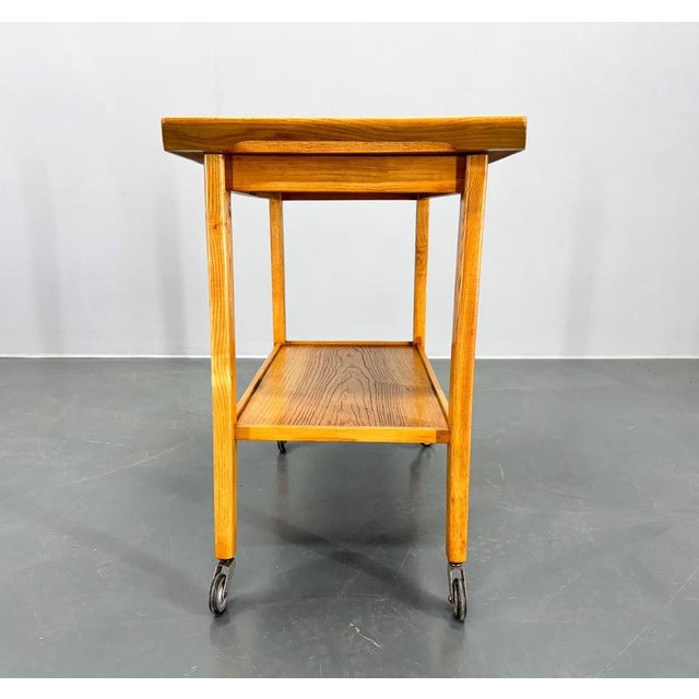 Vintage Wood and Plywood Serving Cart, 1970s For Sale - Image 4 of 12