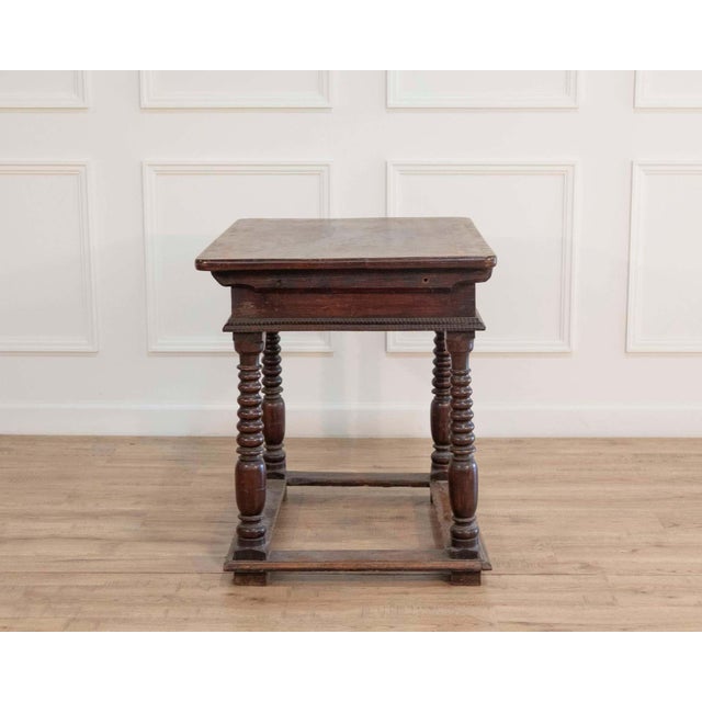 17th Century French Changer’s Table from Jura in Walnut with Turned Legs, 18th Century For Sale - Image 5 of 11