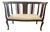 Antique Mahogany Inlaid Settee – Circa 1890s Marquetry & Mother of Pearl For Sale
