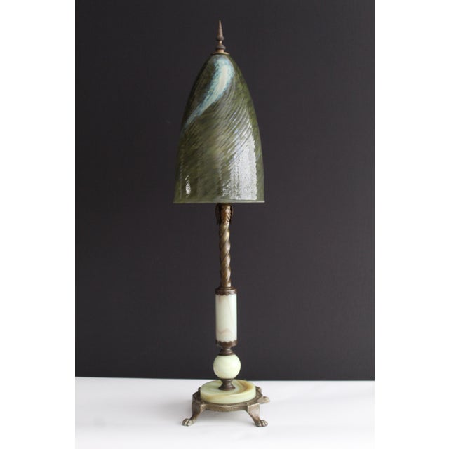 Early 20th Century Tiffany Style Table Lamp For Sale - Image 12 of 13