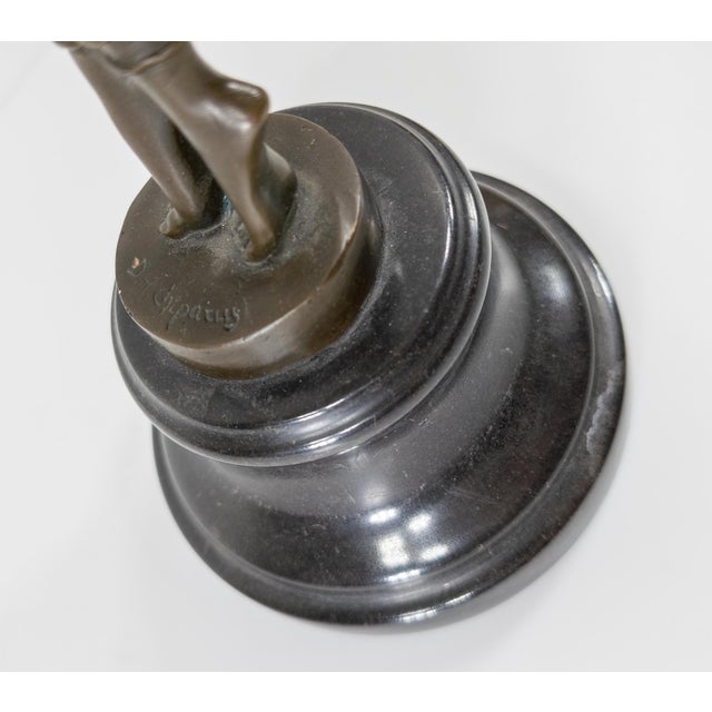 Mid-Century Bronze Orientalist Figure After Virtue by Demetre Chiparus For Sale - Image 11 of 12