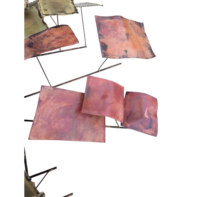 Brass 1960s C. Jere Copper and Brass Sculptural Wall Art For Sale - Image 8 of 14