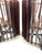 1960s 1960s Mid-Century Modern Walnut & Brass Slat Table Lamps, Sculptural Barrel Form, a Pair For Sale - Image 5 of 12