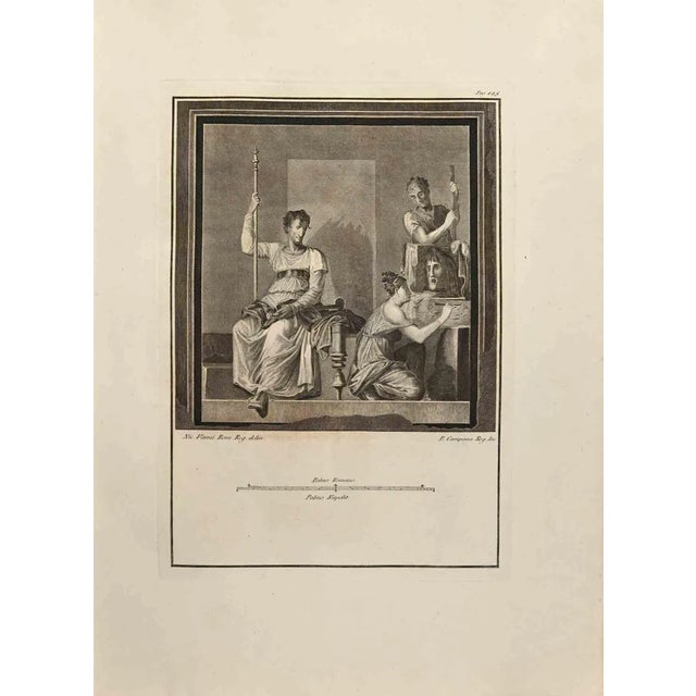 Ferdinando Campana, Ancient Roman Fresco, Etching, 18th Century For Sale