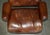 Set of Brown Leather Lounge Armchair and Ottoman with Bentwood Frame from Artsome For Sale - Image 5 of 18