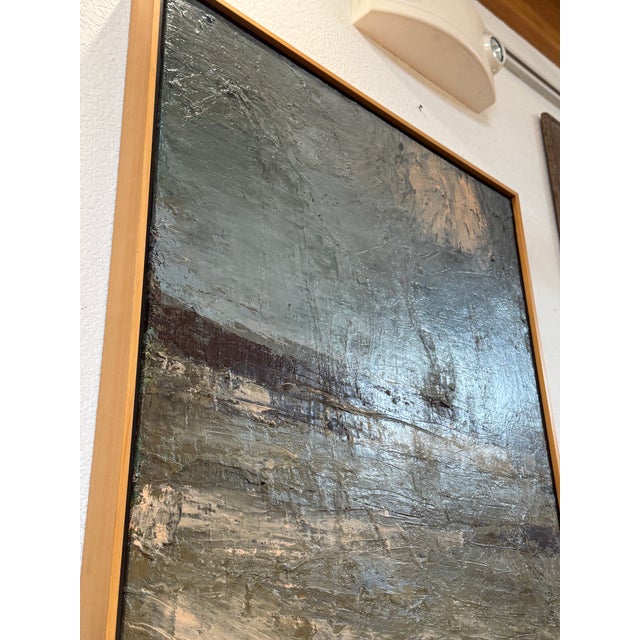 Piotr Strelnik Figurative Sunkissed Blue Landscape Painting, Signed For Sale - Image 14 of 17