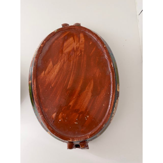 Vintage Mexican Tlaquepaque Redware Lidded Casserole Dish For Sale - Image 9 of 9