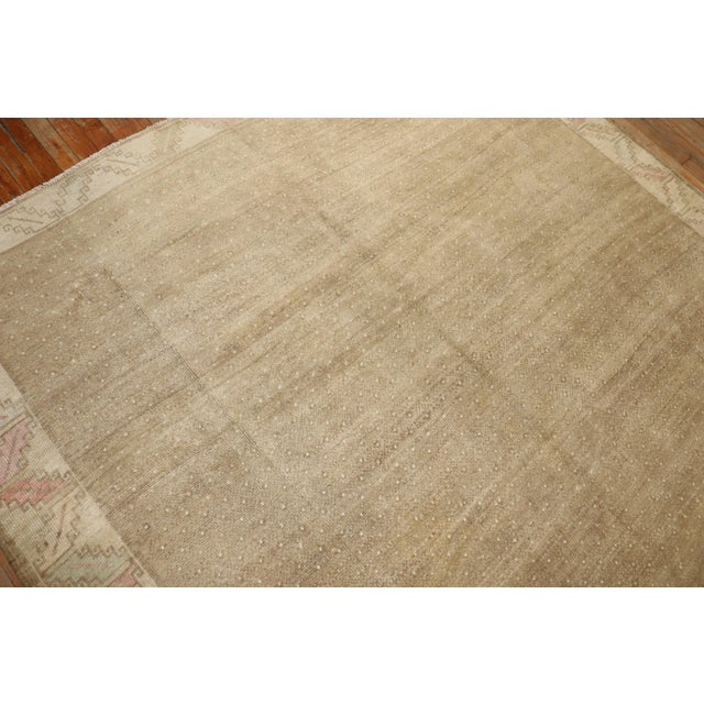 Asian Antique Zabihi Collection Brown Vintage Turkish Room Size Rug For Sale - Image 3 of 8